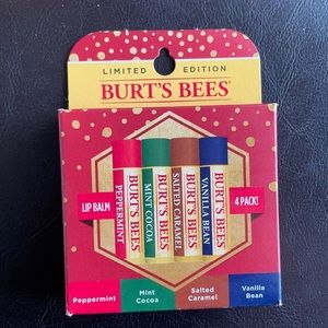Limited edition holiday 4 pack Burt's Bees lipbalm